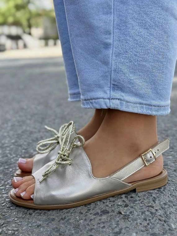 Sandałki damskie OLEKSY ze skóry naturalnej Polskiej produkcji