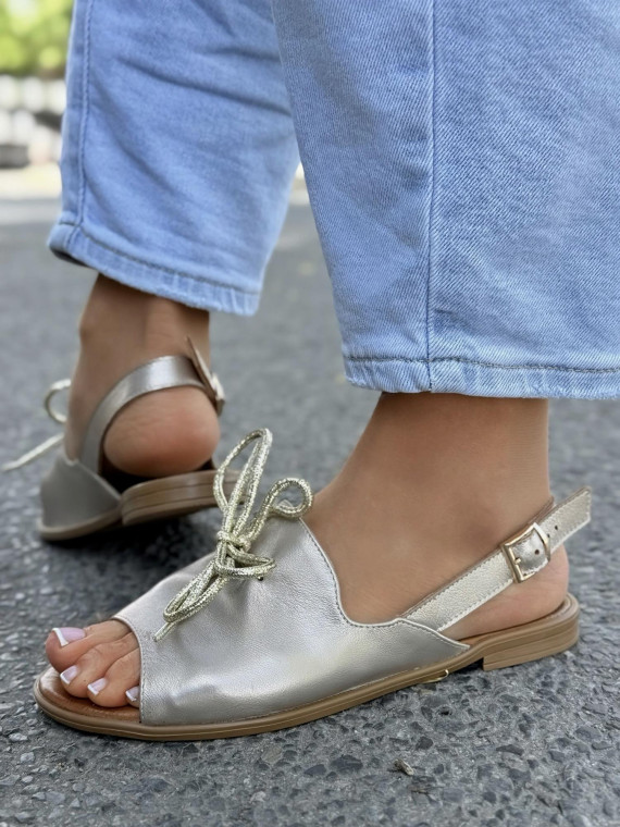 Sandałki damskie OLEKSY ze skóry naturalnej Polskiej produkcji