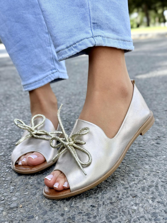 Sandałki damskie OLEKSY ze skóry naturalnej Polskiej produkcji