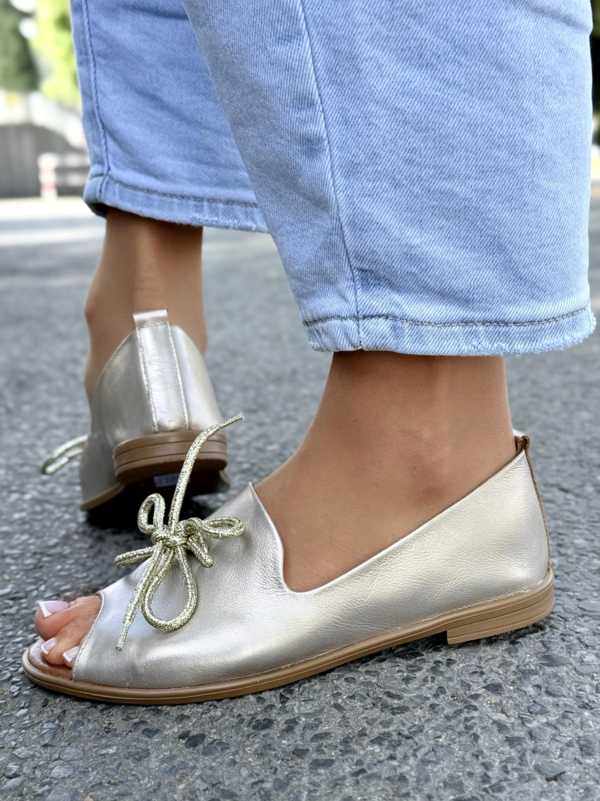 Sandałki damskie OLEKSY ze skóry naturalnej Polskiej produkcji