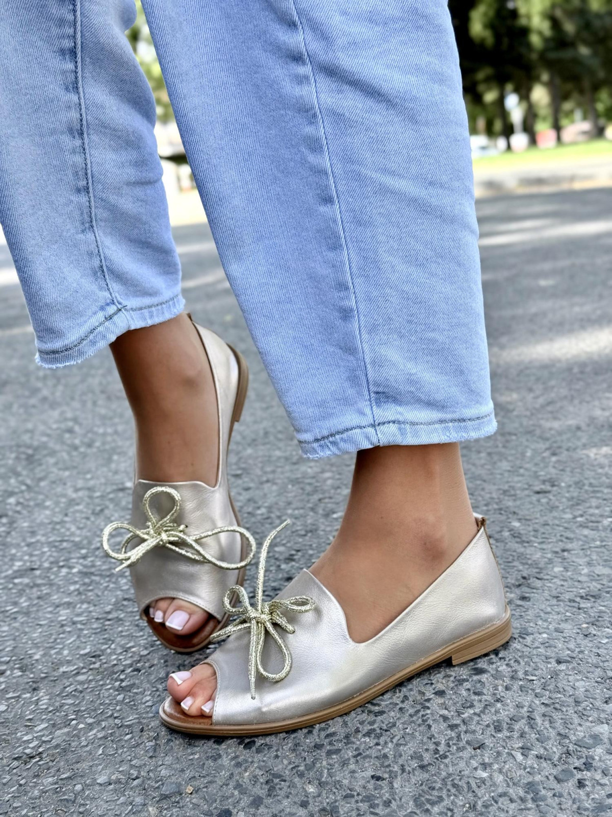 Sandałki damskie OLEKSY ze skóry naturalnej Polskiej produkcji