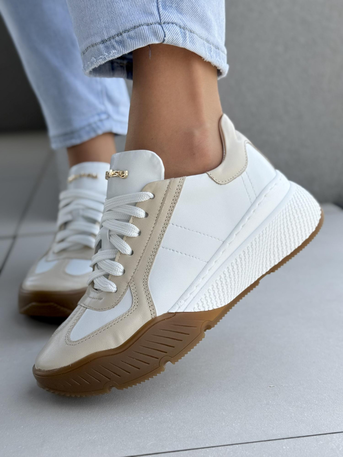 Sneakersy ze skóry naturalnej OLEKSY Polskiej produkcji