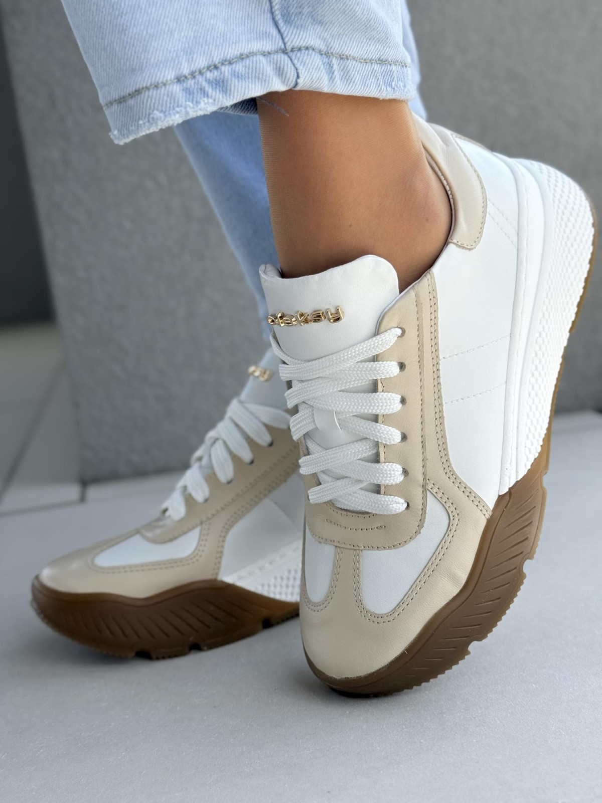 Sneakersy ze skóry naturalnej OLEKSY Polskiej produkcji