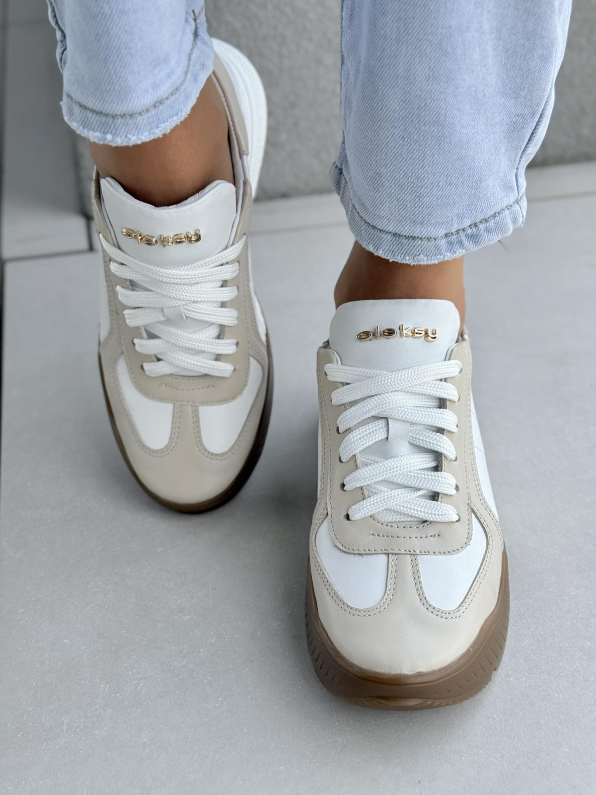 Sneakersy ze skóry naturalnej OLEKSY Polskiej produkcji