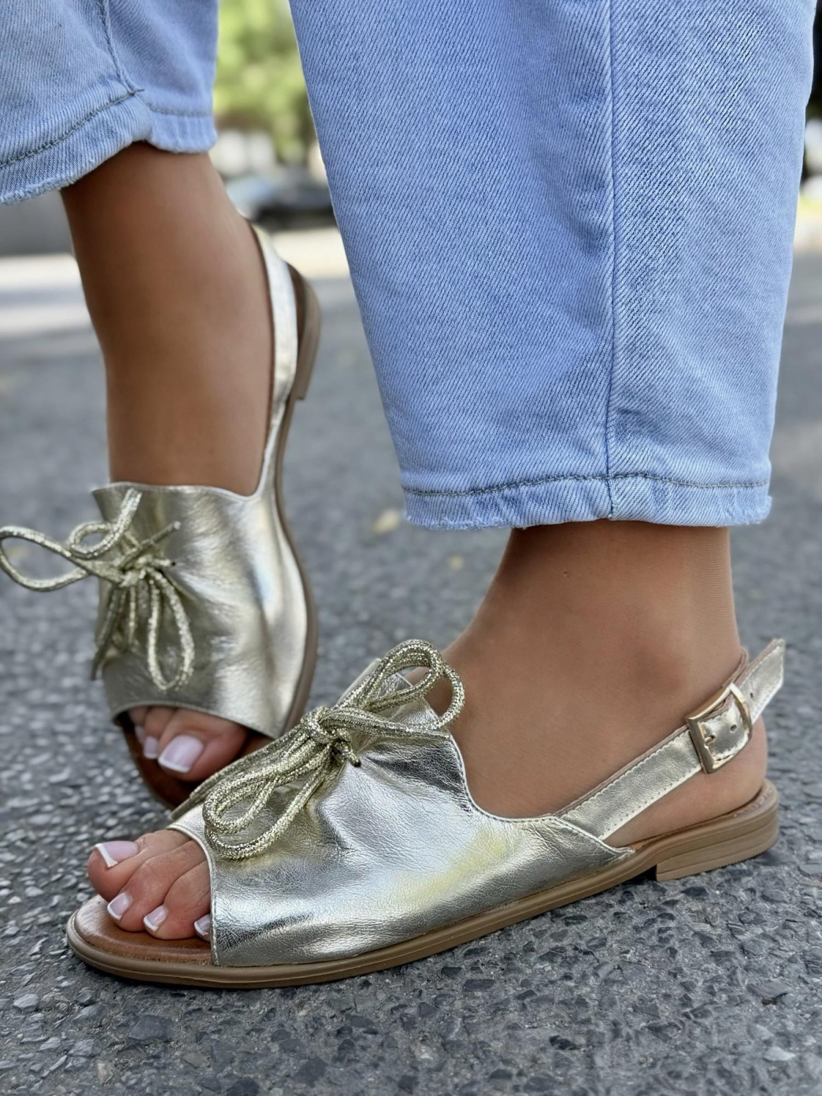 Sandałki damskie OLEKSY ze skóry naturalnej Polskiej produkcji