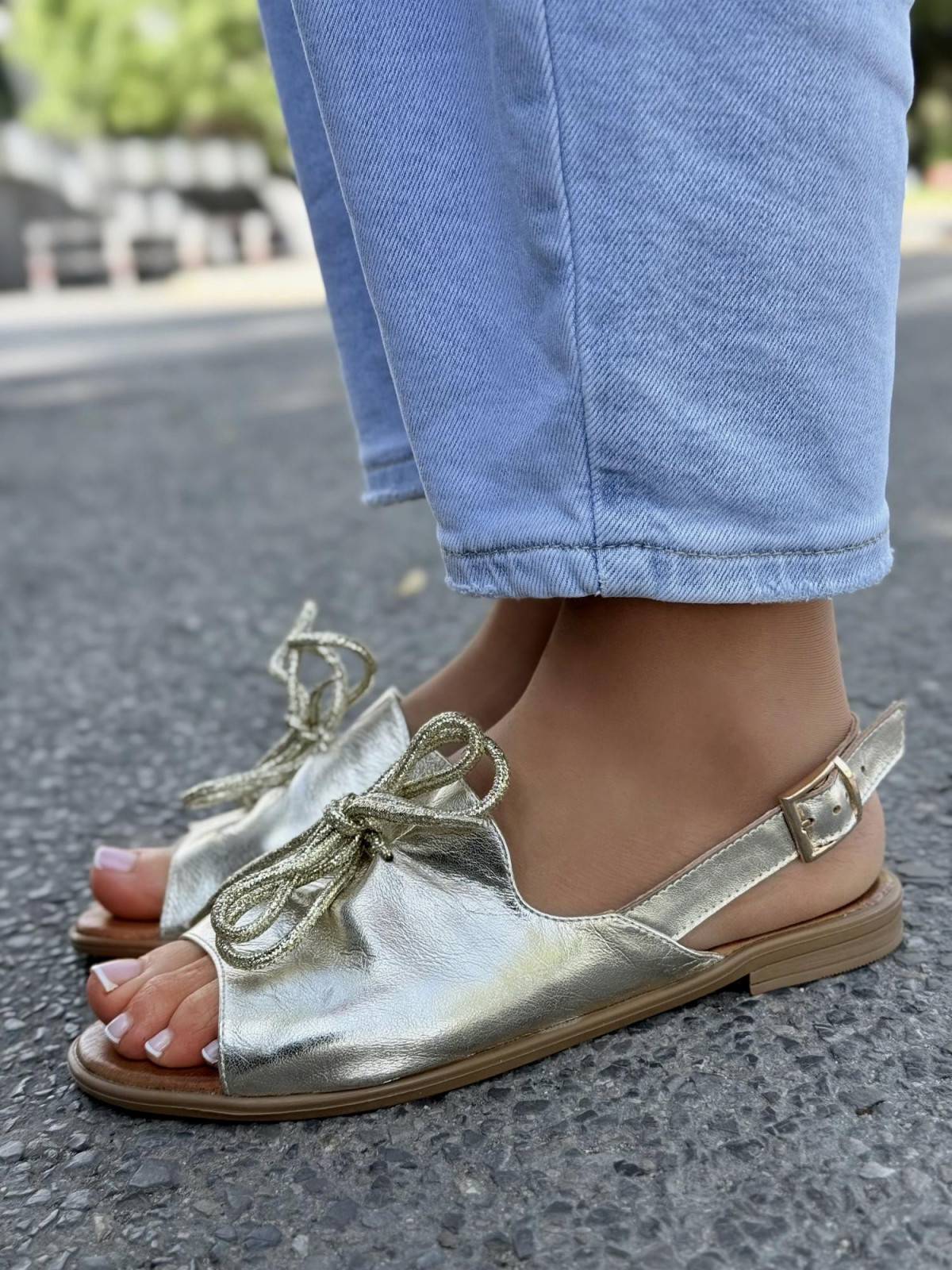 Sandałki damskie OLEKSY ze skóry naturalnej Polskiej produkcji