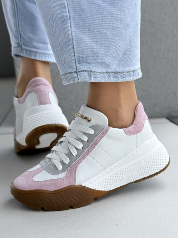 Sneakersy damskie OLEKSY ze skóry naturalnej Polskiej produkcji