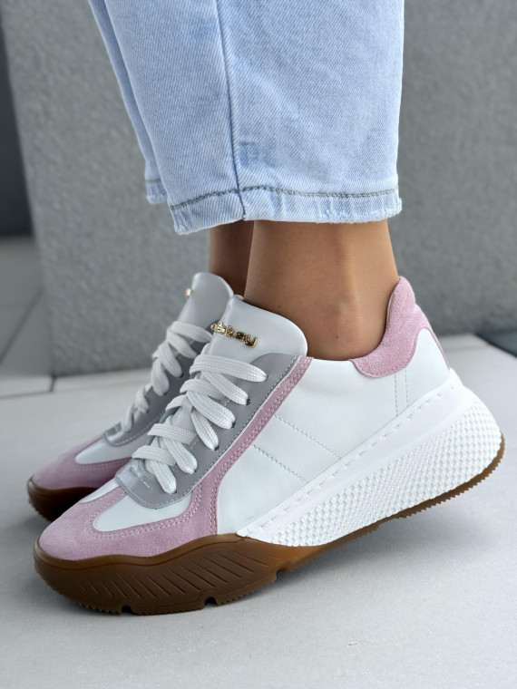 Sneakersy damskie OLEKSY ze skóry naturalnej Polskiej produkcji