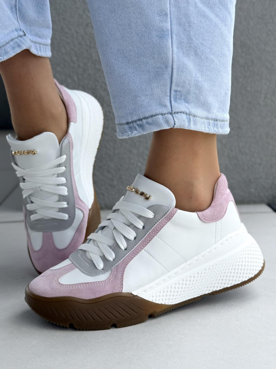 Sneakersy damskie OLEKSY ze skóry naturalnej Polskiej produkcji