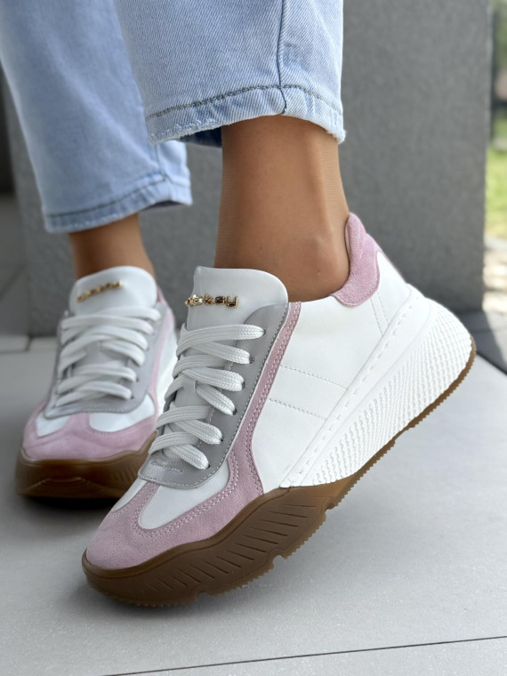 Sneakersy damskie OLEKSY ze skóry naturalnej Polskiej produkcji