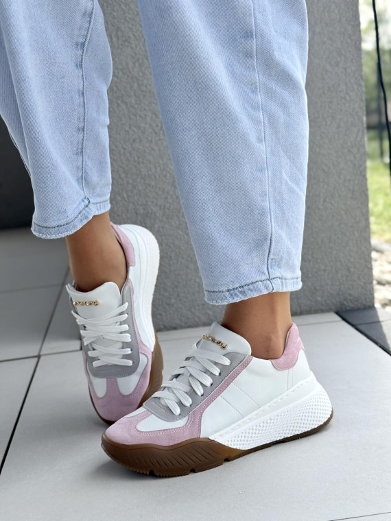 Sneakersy damskie OLEKSY ze skóry naturalnej Polskiej produkcji