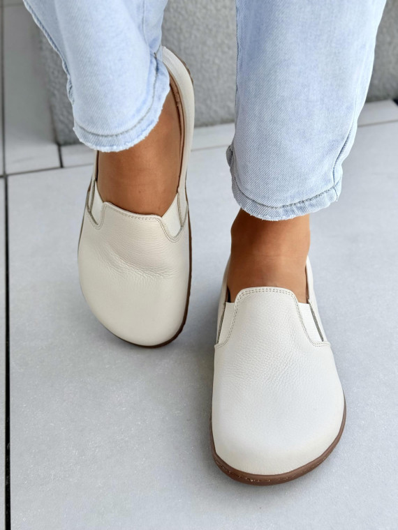 Mokasyny damskie BAREFOOT OLEKSY ze skóry naturalnej Polskiej produkcji