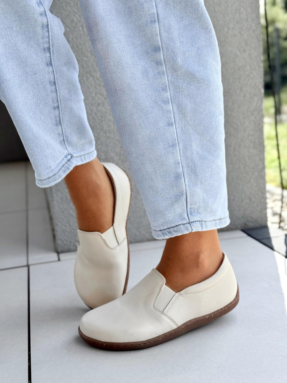 Mokasyny damskie BAREFOOT OLEKSY ze skóry naturalnej Polskiej produkcji