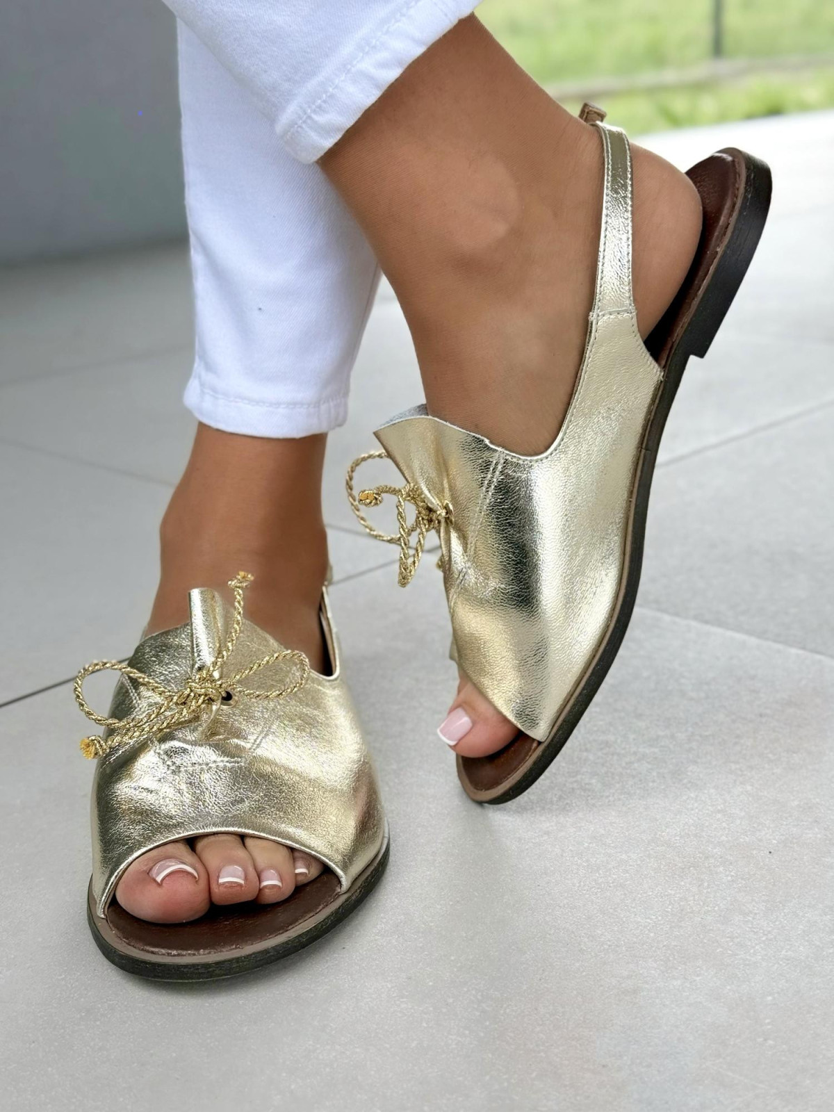 Sandałki damskie OLEKSY ze skóry naturalnej Polskiej produkcji