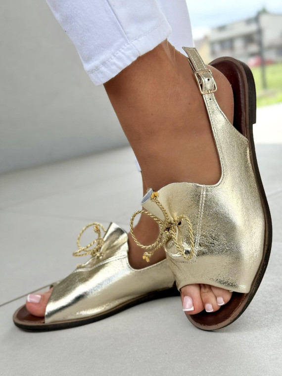 Sandałki damskie OLEKSY ze skóry naturalnej Polskiej produkcji