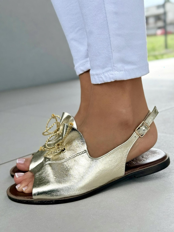 Sandałki damskie OLEKSY ze skóry naturalnej Polskiej produkcji