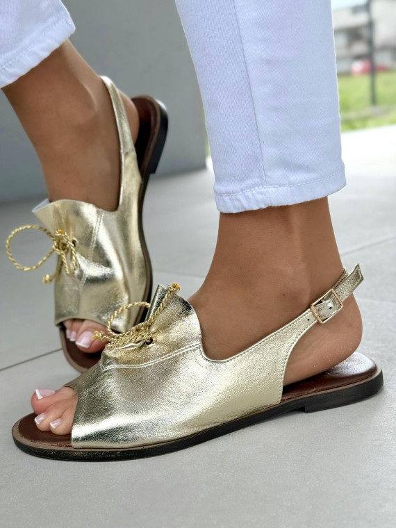 Sandałki damskie OLEKSY ze skóry naturalnej Polskiej produkcji