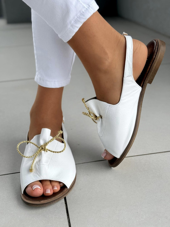 Sandałki damskie OLEKSY ze skóry naturalnej Polskiej produkcji