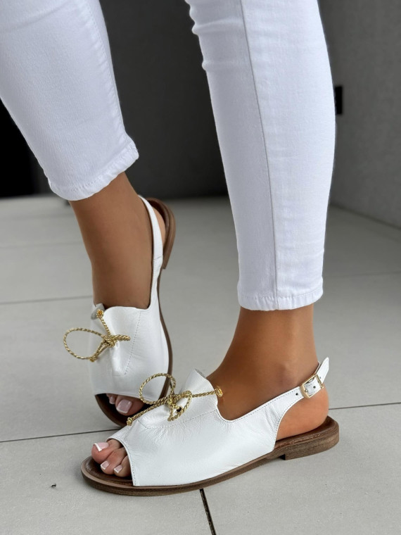 Sandałki damskie OLEKSY ze skóry naturalnej Polskiej produkcji