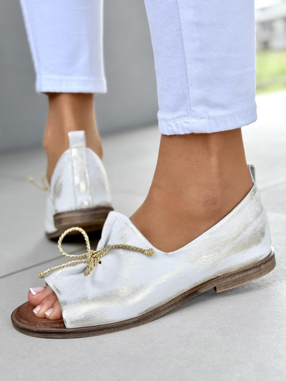 Sandałki damskie OLEKSY ze skóry naturalnej Polskiej produkcji