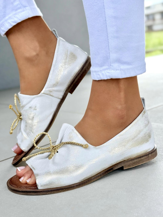 Sandałki damskie OLEKSY ze skóry naturalnej Polskiej produkcji