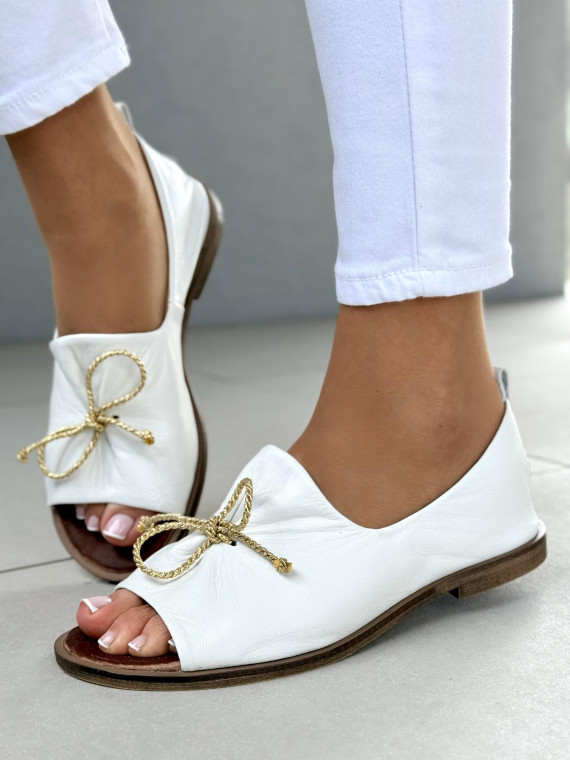 Sandałki damskie OLEKSY ze skóry naturalnej Polskiej produkcji