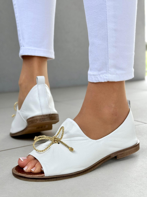 Sandałki damskie OLEKSY ze skóry naturalnej Polskiej produkcji