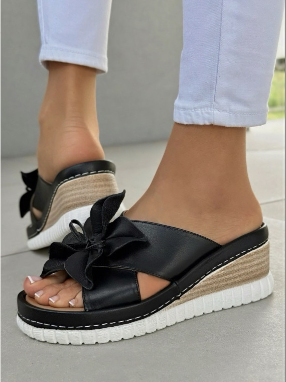 Sandałki damskie ze skóry naturalnej