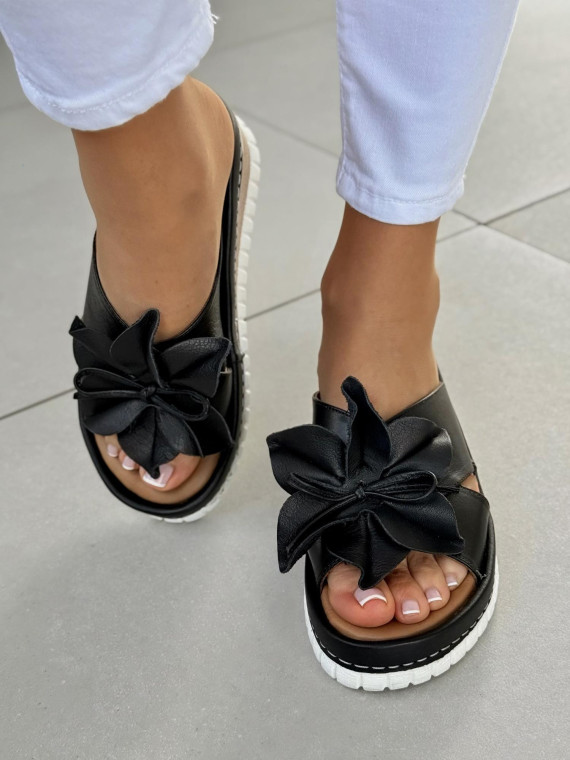 Sandałki damskie ze skóry naturalnej