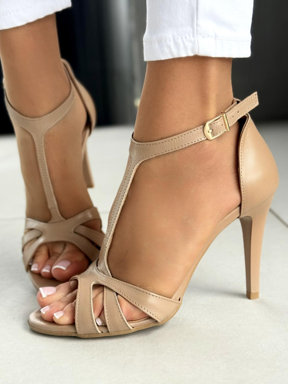 Sandałki damskie OLEKSY ze skóry naturalnej Polskiej produkcji