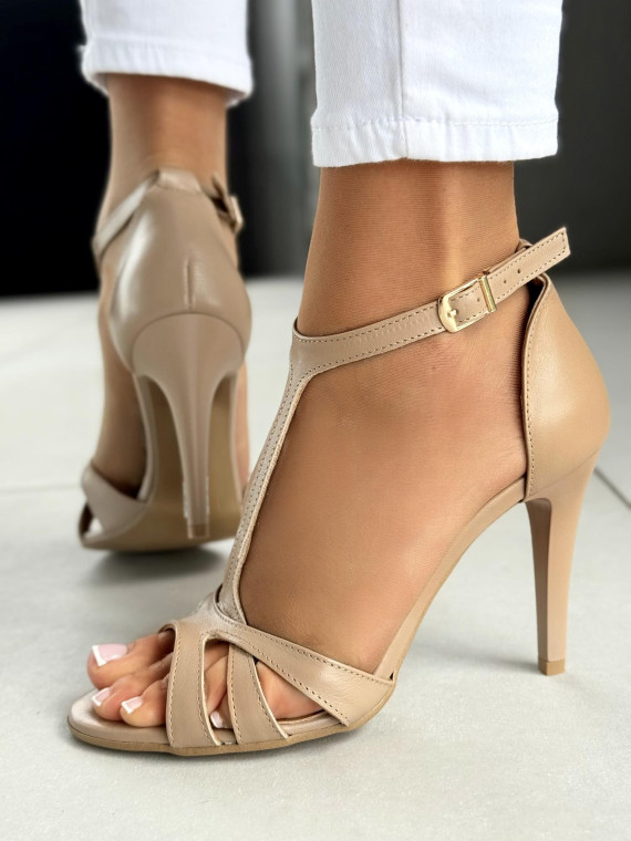 Sandałki damskie OLEKSY ze skóry naturalnej Polskiej produkcji