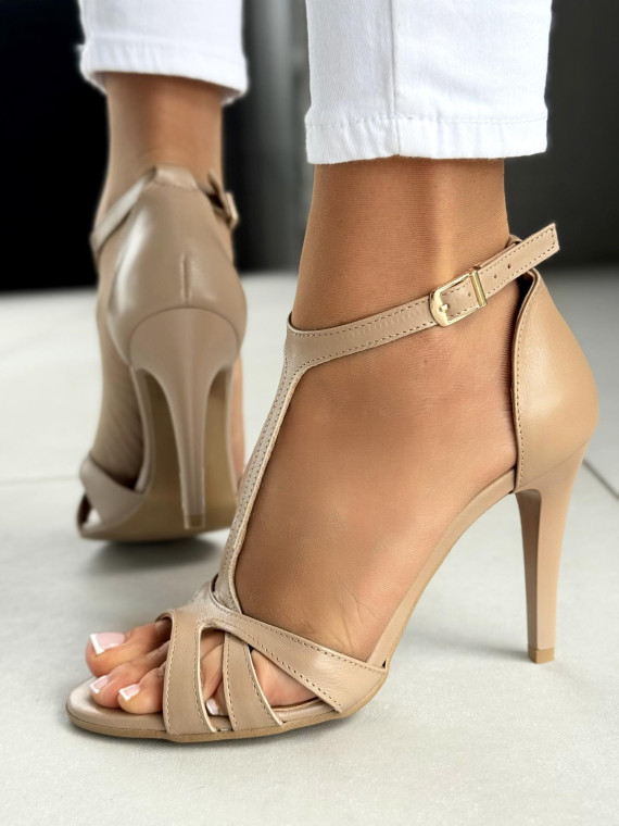 Sandałki damskie OLEKSY ze skóry naturalnej Polskiej produkcji