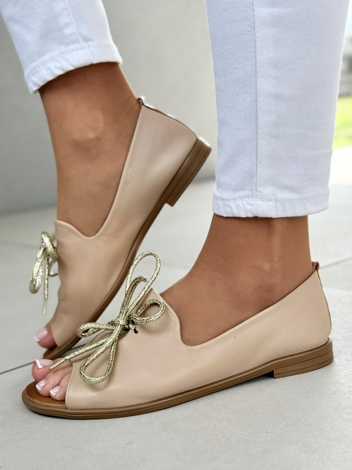 Sandałki damskie OLEKSY ze skóry naturalnej Polskiej produkcji