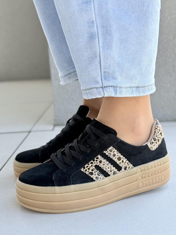 Sneakersy damskie ze skóry naturalnej