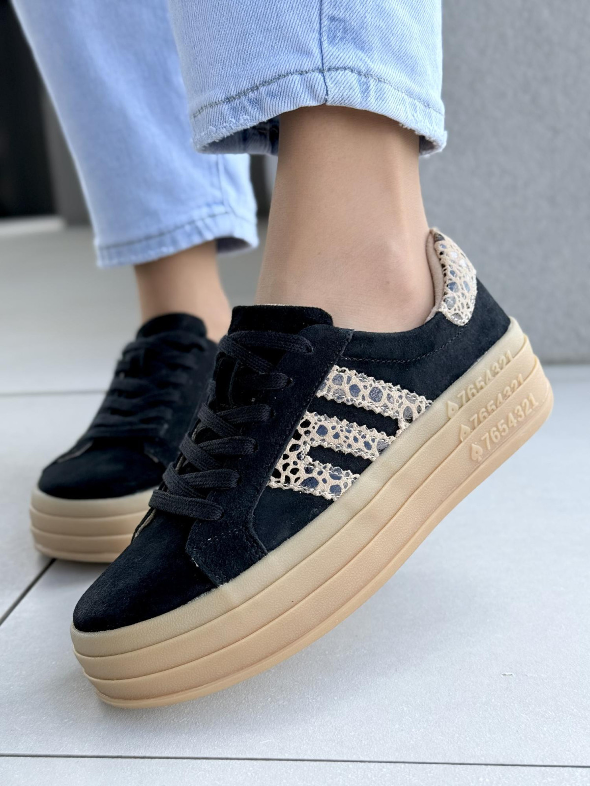 Sneakersy damskie ze skóry naturalnej