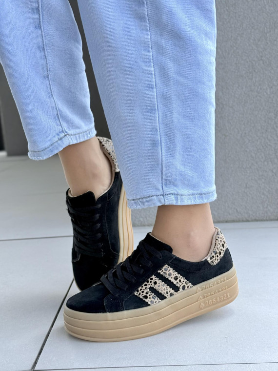 Sneakersy damskie ze skóry naturalnej