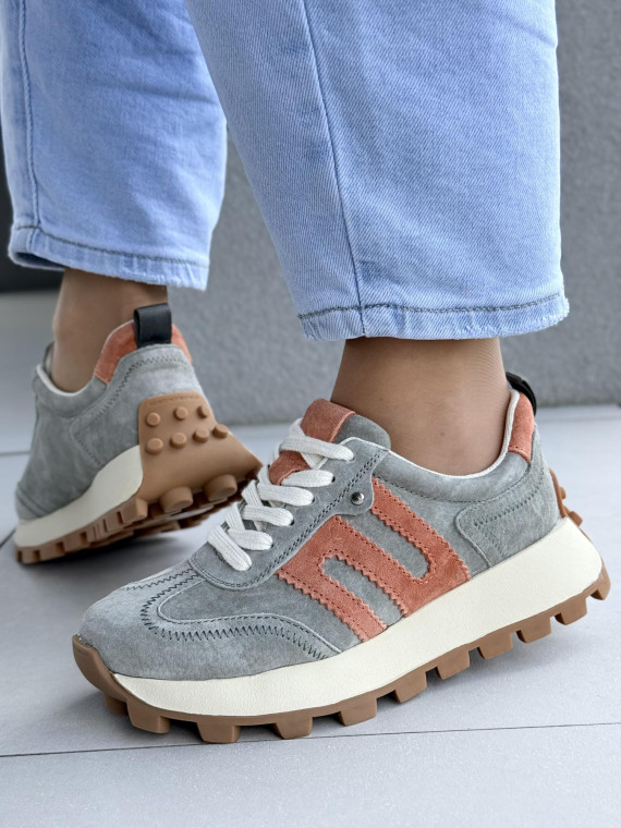 Sneakersy damskie ze skóry naturalnej