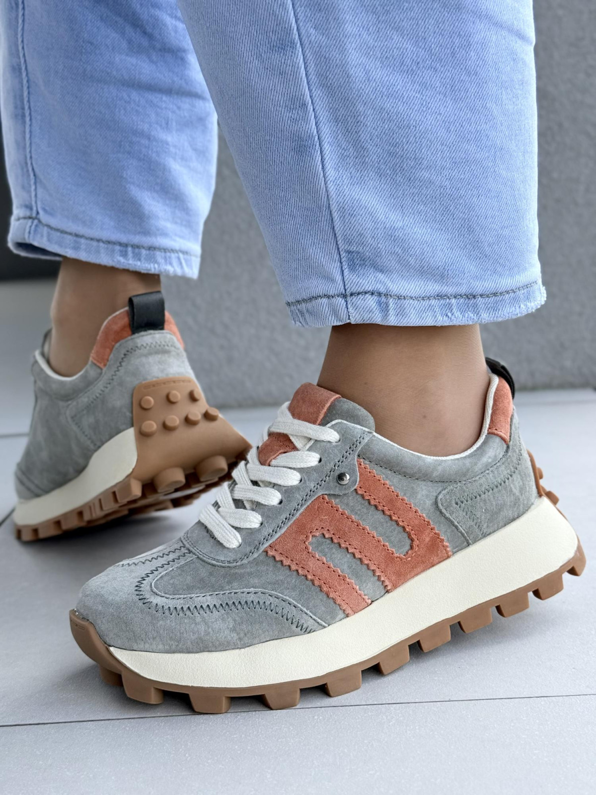 Sneakersy damskie ze skóry naturalnej