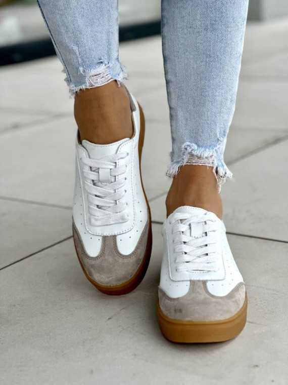Sneakersy damskie ze skóry naturalnej