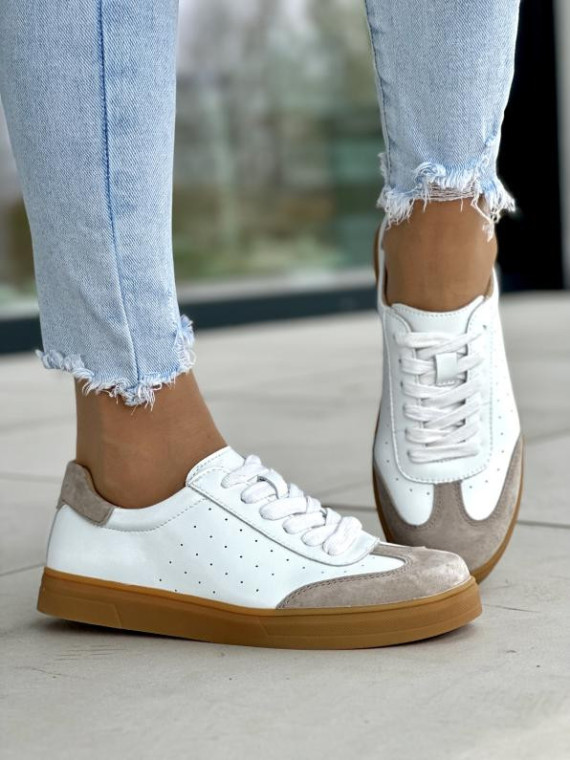 Sneakersy damskie ze skóry naturalnej