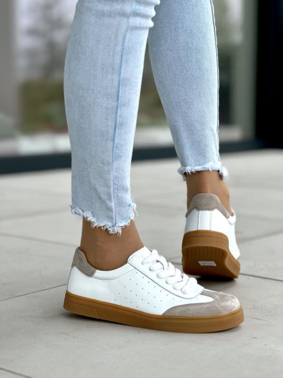 Sneakersy damskie ze skóry naturalnej