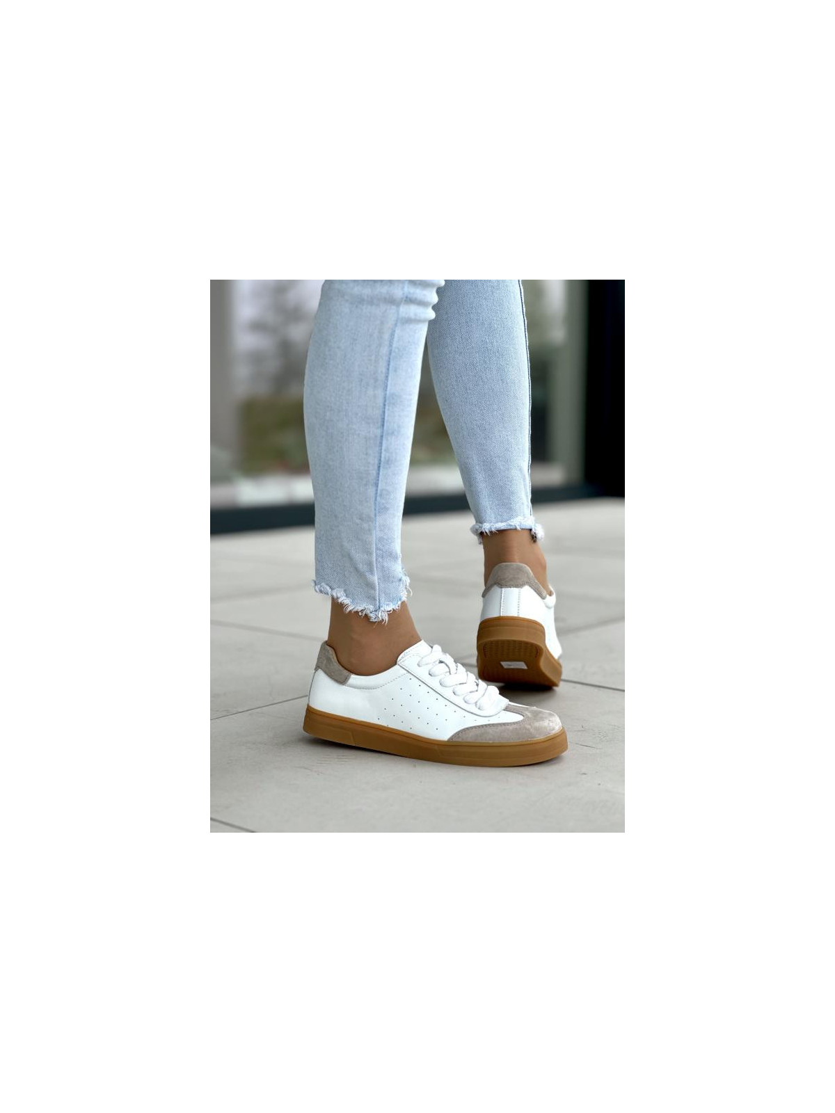 Sneakersy damskie ze skóry naturalnej