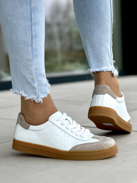 Sneakersy damskie ze skóry naturalnej
