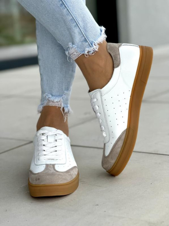 Sneakersy damskie ze skóry naturalnej