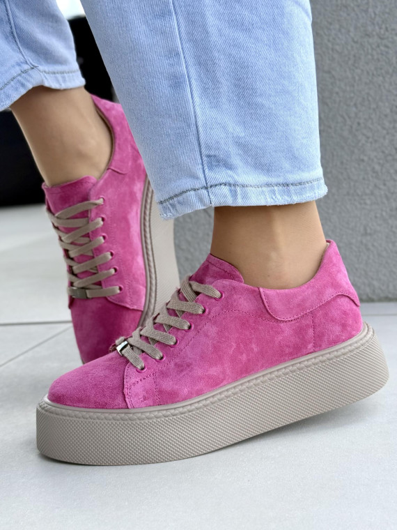 Sneakersy damskie ze skóry naturalnej