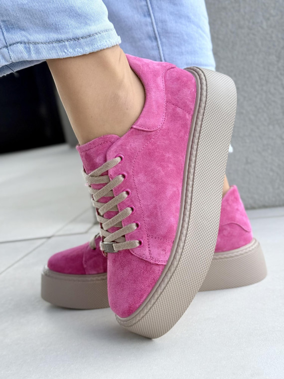 Sneakersy damskie ze skóry naturalnej