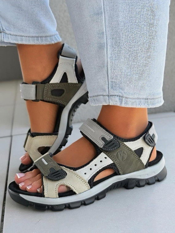 Sandałki damskie ze skóry naturalnej