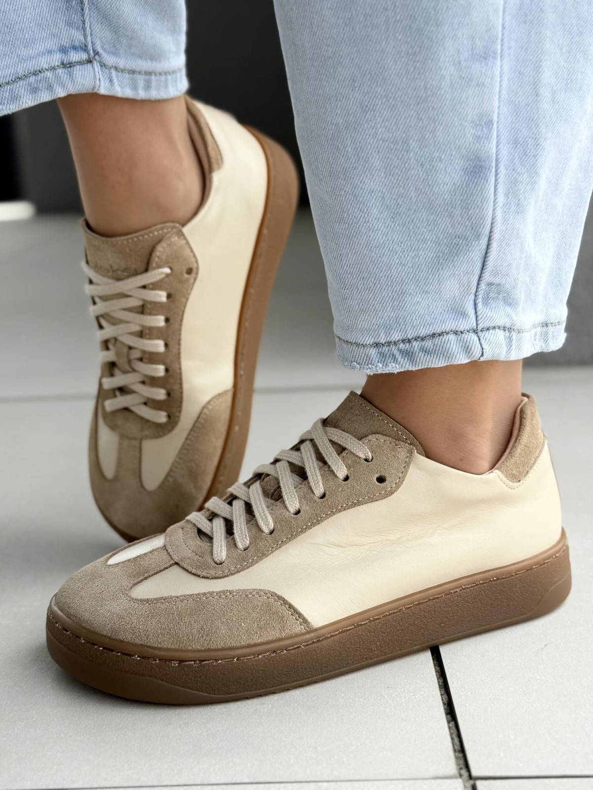 Sneakersy damskie barefoot OLEKSY ze skóry naturalnej Polskiej produkcji