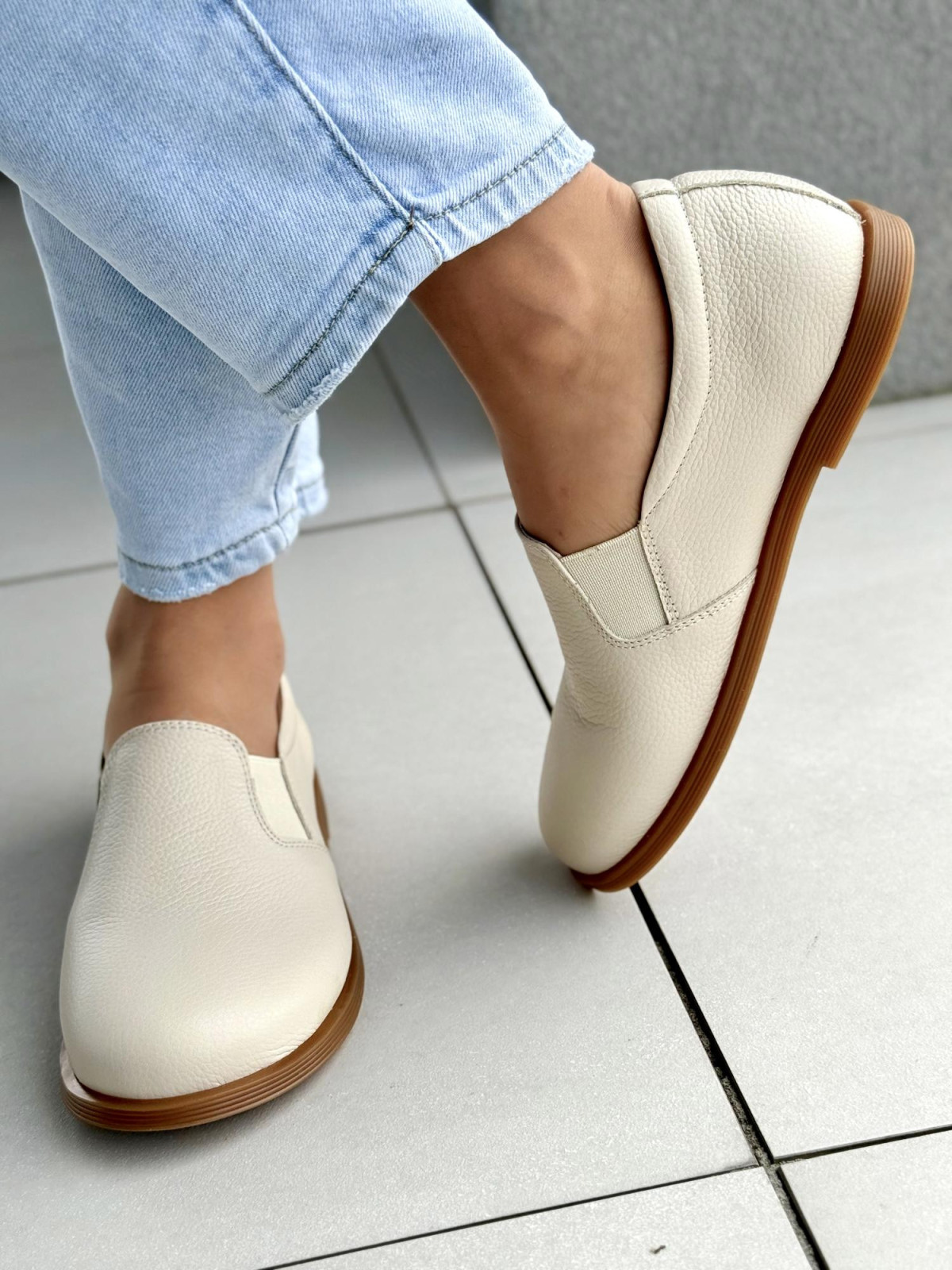 Mokasyny damskie BAREFOOT OLEKSY ze skóry naturalnej Polskiej produkcji