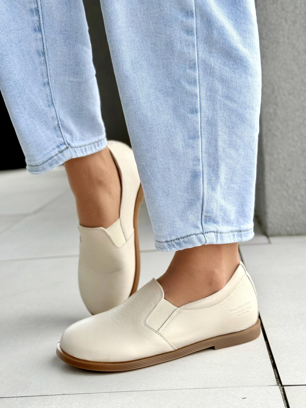 Mokasyny damskie BAREFOOT OLEKSY ze skóry naturalnej Polskiej produkcji